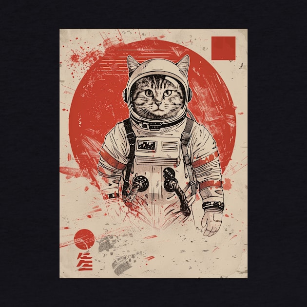 Vintage Cat Astronaut by RazonxX